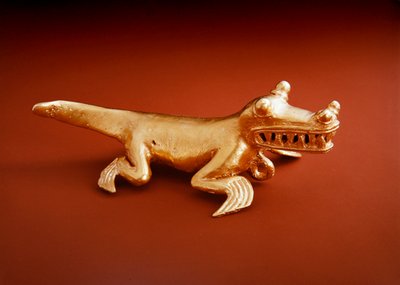 Alligator pendant, Chiriqui Culture Panama by Pre Columbian Pre Columbian